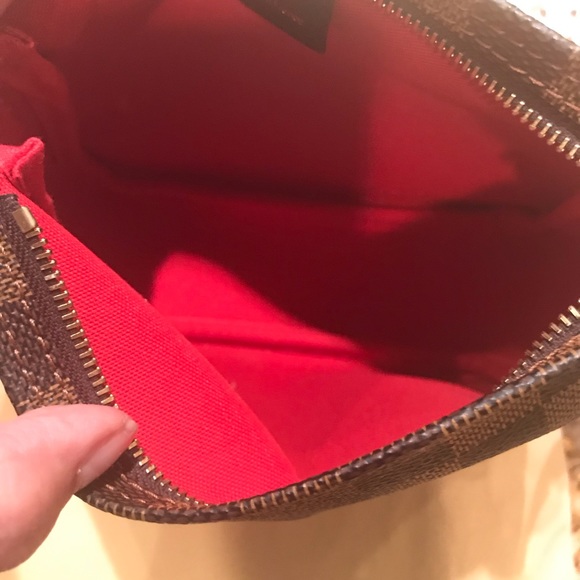 Auth. LV Damien Ebene mini canvas wristlet pouch-no box included - Picture 4 of 13